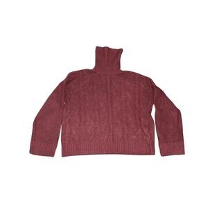 Olive and Oak Mock Neck TurtleNeck Chunky Knit Sweater size medium Oversized